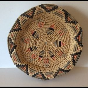 Woven Rattan Basket Wall Hanging Boho Vibe